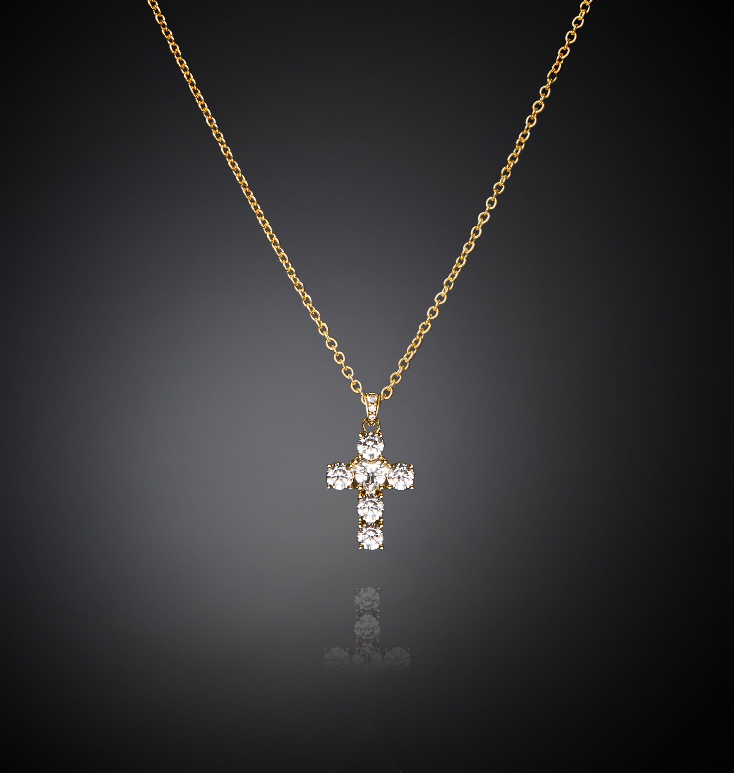 Collana Donna Chiara Ferragni Acciaio Croce Classica Zirconi Bianchi J19AWC10